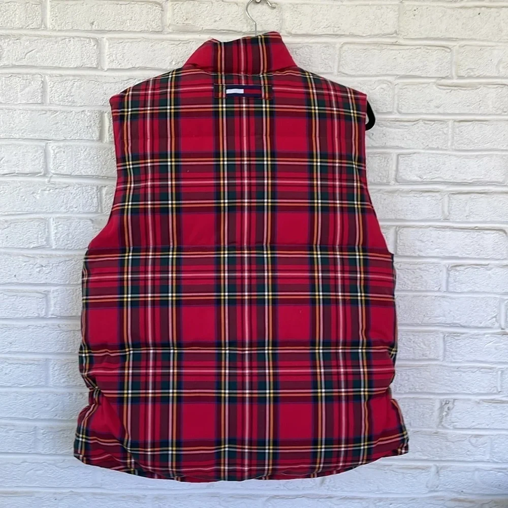 Vintage 90's Tommy Hilfiger Reversible Plaid to Khaki Puffer Vest